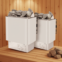 Tungku Sauna Kering Rumah Modern Tipe Kontrol Eksternal Pemanas Sauna Listrik Baja Tahan Karat Kompor Pemanas Sauna Mini