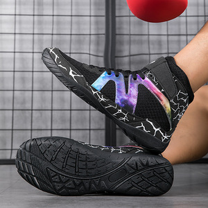 Zapatillas de Lucha Libre Personalizadas de PU con Malla, Diseño Profesional, para Entrenamiento de Fisicoculturismo, Gimnasio, Boxeo, para Hombre, Verano - Product Image 5