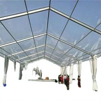 Tente d'événement en PVC transparent avec structure en aluminium, imperméable, pour mariages et fêtes en extérieur, taille personnalisée pour les grands rassemblements
