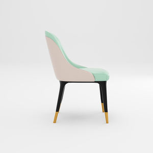 Silla de Salón Moderna Nórdica de Piel Sintética con Patas de Madera para Uso en Hoteles, Venta al Por Mayor - Product Image 4
