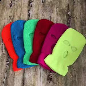 I-0088 Unisex Design Men Outdoor Warm Custom Black Balaclava 1 Hole <b>Face</b> Cover Cheap Balaclava Hat Knitted <b>Ski</b> <b>Mask</b> - Product Image 6