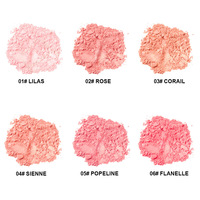 Palette de fards à joues en poudre libre personnalisée, à marque privée, aux extraits végétaux et synthétiques, 15g, multicolore, longue tenue, waterproof et fini mat