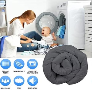 Edredón Alternativo de Plumón Sintético Suave Gris Tamaño King Queen al por Mayor, <span class=keywords><strong>Comprar</strong></span> Juegos de Edredón y Colchas para Cuna de Bebé - Product Image 2