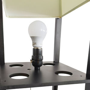 Lampada da Terra di Design Euro-Americano con Scaffale in Legno, Struttura a Ripiani in Legno, Illuminazione a Luce Morbida, Fornitura Diretta dalla Fabbrica - Product Image 4