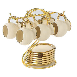 Ensemble tasse et assiette à café de style européen, luxe léger et tendance, tasse créative élégante et raffinée, ensemble de tasses à thé et à café pour la maison - Product Image 1