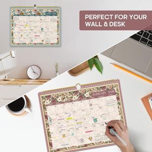 Calendrier 2026, calendrier mural sur 18 mois, du janvier 2026 au juin 2027, 11,5" x 14,7", <span class=keywords><strong>grand</strong></span> calendrier mensuel avec spirale double - Product Image 6