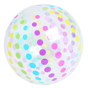 Ballon de plage gonflable à pois colorés en PVC, jouet pour fête en piscine intérieure ou extérieure, pour jeunes de 15 à 35 ans - Product Image 5