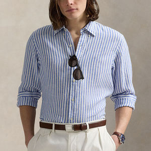 <span class=keywords><strong>Camicia</strong></span> da <span class=keywords><strong>uomo</strong></span> TIANCHEN RL Little Horse con Logo ricamato a righe in puro cotone <span class=keywords><strong>camicia</strong></span> sottile primavera estate manica lunga da <span class=keywords><strong>donna</strong></span> # RL-060 - Product Image 6