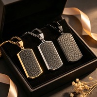 Collier pendentif militaire multicolore en acier inoxydable, breloques rectangulaires vierges pour hommes et femmes, fournitures de bijoux