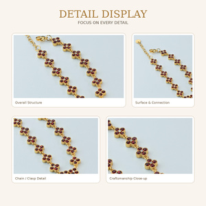 Bracelet en chaîne à plusieurs brins en acier inoxydable plaqué or OEM ODM pour femmes, cadeau, logo personnalisé, bijoux en gros - Product Image 4