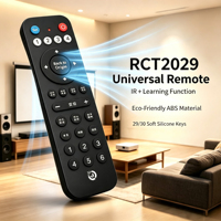 Cetakan Siap Pakai, Kontrol untuk 6+ Perangkat, RCT2029 IR + Remote Pembelajaran, 29/30-Tombol Eco ABS, 2AAA, OEM Kustom
