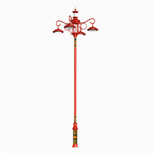 Lampadaire LED d'extérieur pour jardin, corps en fer, IP66, 2700K, blanc chaud doux, alimentation CA, contrôle par détecteur de mouvement, CRI80, angle de faisceau 144° - Product Image 6