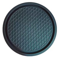 Schwarze rutsch feste Getränke halter Auto-Innen zubehör Matte Car Cup Coaster Eingebettet in Ornamente Silikon-Untersetzer