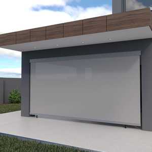 SUNC Extérieur pas cher motorisé imperméable coupe-vent soleil écran ziptrack rouleau stores - Product Image 3