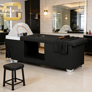Lit de lavage capillaire professionnel <span class=keywords><strong>inclinable</strong></span> avec capot vapeur et rangement pour soins capillaires - Product Image 4