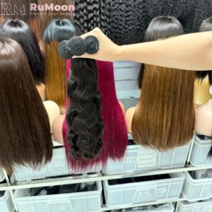 Lot de mèches brésiliennes vierges 12A en <span class=keywords><strong>cheveux</strong></span> humains, ondulées, pas chères, <span class=keywords><strong>20</strong></span> pouces étirées, double trame machine Rumoon, 100g - Product Image 4