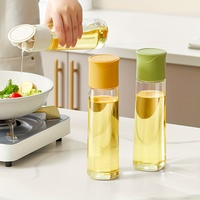 Dispenser minyak zaitun 500ml, botol kaca dapur klasik multifungsi untuk saus kedelai memasak anggur jagung minyak kacang