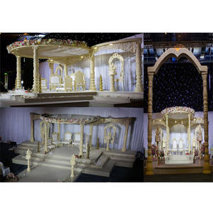 Mandap de Fibra para Bodas Hindúes, Moderno y Elegante, con Temática Blanca, Decoración para Eventos en Londres - Product Image 1