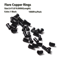 Perles pour extensions de cheveux, 3.4x3.0x6.0mm, 100 pièces, maillons évasés, en cuivre, micro anneau, vente en gros