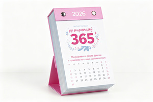 Индивидуальные ежемесячные настольные календари на 365 дней <span class=keywords><strong>2026</strong></span> года с печатью - Product Image 2