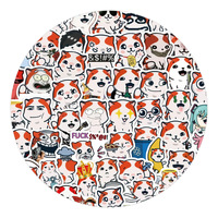 100 Pcs Stiker Kucing Meme Die Cut Lucu Kartun Graffiti Tahan Air PVC untuk Laptop Botol Air Mobil Grosir