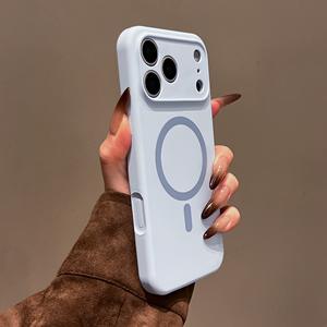 Funda de silicona líquida magnética para teléfono Apple, resistente a caídas, duradera, con logo imprimible al por mayor y todo incluido. - Product Image 1