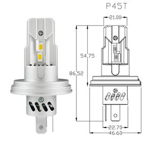 R2 P45T H4 9003 HB2 phare LED 100W Canbus 12000LM faisceau Hi/Lo pour voiture classique moto vélo <span class=keywords><strong>Scooter</strong></span> ATV cyclomoteur 6500K 3000K - Product Image 1