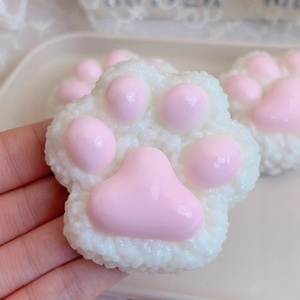 Jouets en TPR Kawaii Squishy en forme d'aliments, jouets souples à presser, jouets Squishy Taba pour enfants, Squishy Patte de Chat en Gelée - Product Image 6