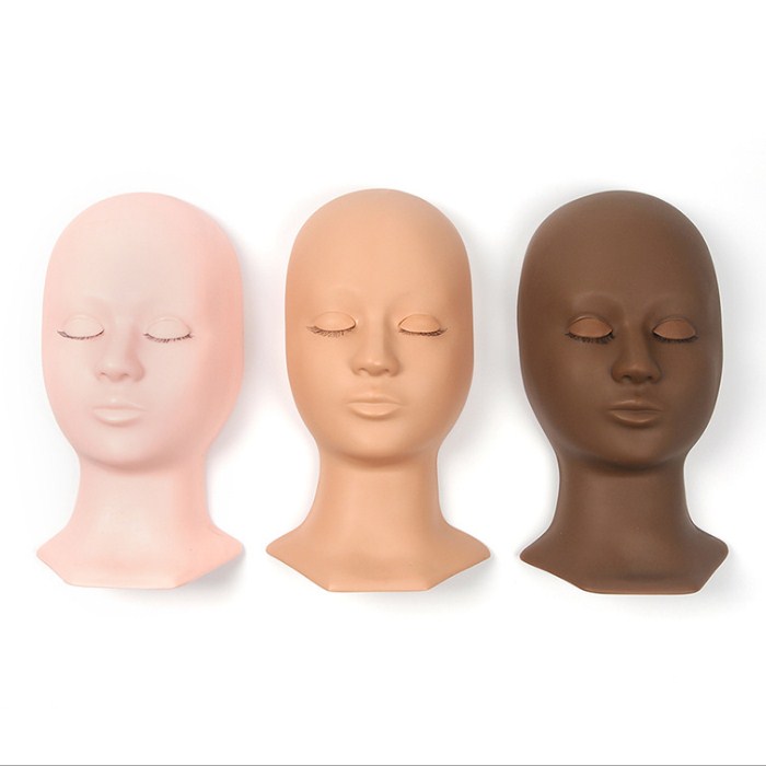 Товары для красоты голова манекена практики Make Up инструменты ресницы серо-коричневого цвета для наращивания ресниц резиновая практика головы