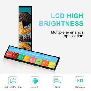 Màn hình quảng cáo <span class=keywords><strong>LCD</strong></span> siêu mỏng, dạng thanh kéo dài, hiển thị kỹ thuật số trên kệ, màn hình <span class=keywords><strong>LCD</strong></span> trong nhà <span class=keywords><strong>12.1</strong></span> <span class=keywords><strong>inch</strong></span>, hệ điều hành Android - Product Image 3