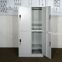Casier métallique à 4 portes, casier de vestiaire en acier pour salle de sport, armoire de rangement pour vêtements, armoire métallique pour uniformes du personnel