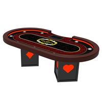 Lucky YH — Texas Hold'em Poker 240/260cm, Table avec jambes légères de luxe, utilisé dans le Casino électronique, Texas Hold'em