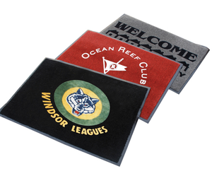 Tapis de porte de luxe de marque, en nylon 6.6 à poils haute densité, avec logo personnalisé, tapis de sol industriel lavable avec envers en caoutchouc pour club de football - Product Image 2