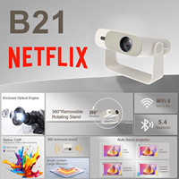 Proyector LCD B12 con WiFi, Bluetooth, Portátil, 220 Lúmenes, Enfoque Electrónico, Proyector Inteligente Compatible con PS5