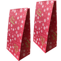 Sacs en papier kraft pour cadeaux de Noël, motifs bonhomme de neige et sapin de Noël, sacs pour aliments, café, vêtements, robes