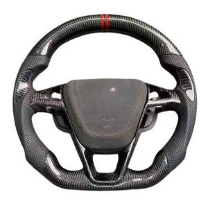 Volant <span class=keywords><strong>sport</strong></span> personnalisé en cuir et fibre de carbone pour Mondeo, Focus, Escape, EVOS, Mustang, avec prise en main de 40/45 mm - Product Image 2