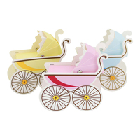 Boîte-cadeau de poussette d'enfants de haute qualité pour la douche de bébé en gros emballage imprimé UV et feuille plié pour les cadeaux d'anniversaire