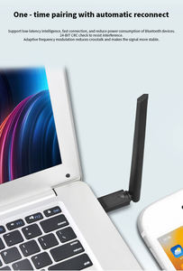 Adaptador USB Plug and Play <span class=keywords><strong>Bluetooth</strong></span> 5,4 para auriculares inalámbricos Teclado de ratón con antena externa - Product Image 5