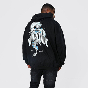 2021 Nuevas Ideas de productos Logotipo personalizado Certificado de alta calidad 100% Algodón Sudaderas con capucha de gran tamaño para hombres Patrón sólido - Product Image 4