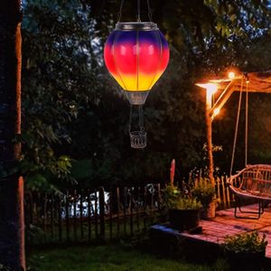 Linterna <span class=keywords><strong>solar</strong></span> de jardín al aire libre de primera calidad IP65 Luz colgante LED impermeable Globo de aire caliente decorativo Iluminación <span class=keywords><strong>solar</strong></span> - Product Image 6