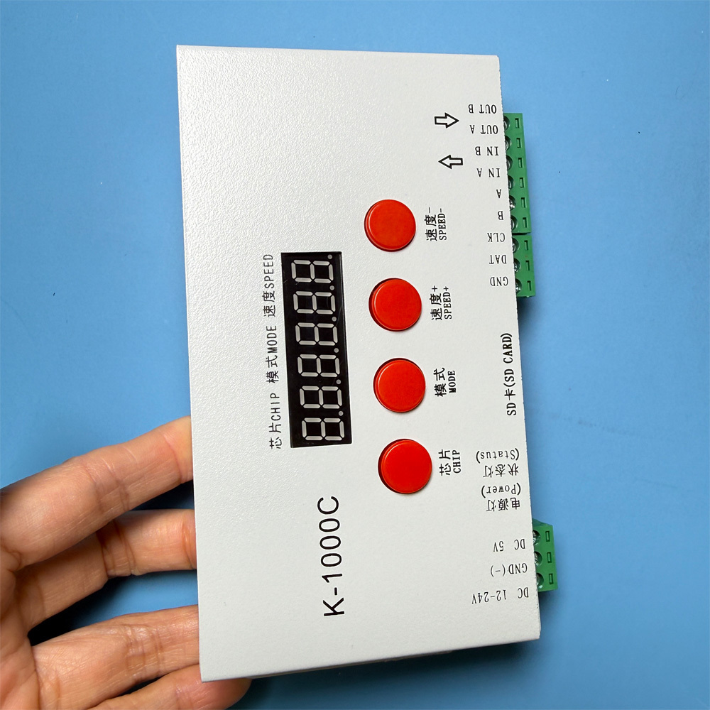 Programmable Pixel LED Controller for LED Signage Channel Letter Addressable RGB Pixel Strip with SD Card Control K-1000C