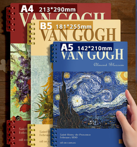 Cuaderno de hojas sueltas retro con diseño de pintura al óleo, superventas, con cubierta de alta calidad para hojas sueltas B5 y A4, ideal para colección. - Product Image 5
