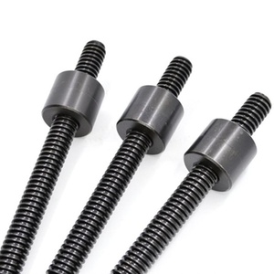 <span class=keywords><strong>Tige</strong></span> <span class=keywords><strong>filetée</strong></span> <span class=keywords><strong>trapézoïdale</strong></span> à double extrémité pour la construction et le transport ferroviaire, pré-insertion, haute résistance, finition noire oxydée - Product Image 4