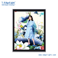 Boîte lumineuse LED magnétique double face ultra-mince en acrylique et alliage d'aluminium pour affichage de prix et publicité dans les salons de thé