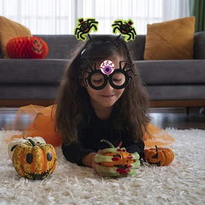 Lunettes de fantaisie en PVC DAMAI pour Halloween, lunettes de jeu amusantes, accessoires de fête, décorations de fête à motif citrouille scintillant pour adultes - Product Image 3