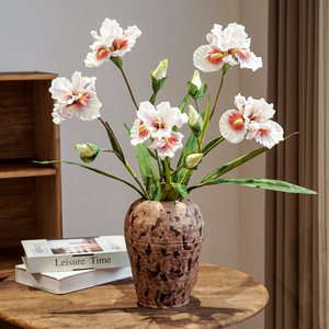 Bouquet d'iris artificiels Late Elm, fleurs artificielles à branches courtes, décoration de bureau, décoration de salon - Product Image 4
