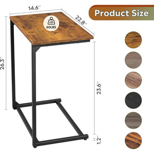 C-a forma di <span class=keywords><strong>tavolino</strong></span> piccoli tavolini per divano, ampio divano tavolo che scorre sotto, computer portatile tavolo Snack per soggiorno - Product Image 2
