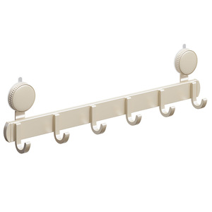 Excellent Suction Cup <b>Hook</b> 6 <b>Hooks</b> <b>Wall</b> Mounted Modern Coat Rack For Door Bathroom Entryway Storage - Product Image 3