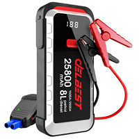 Démarreur de voiture portable 12V DELBEST X6 25800mAh 2500A Courant de crête, Power Bank de démarrage rapide pour voiture, Charge rapide Type-C, Flash d'avertissement LED