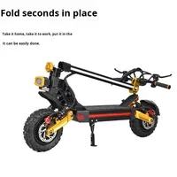 Trottinette électrique pliable en alliage d'aluminium 60V 20Ah 1000W avec batterie au lithium, suspension intégrale, étanche, 150 kg, 70 km/h, électronique